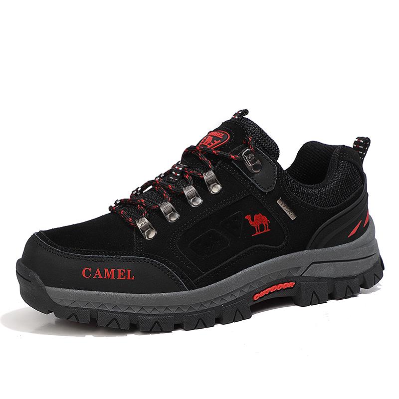 Suede Leather Men Hiking Shoes Outdoor Trail Trekking Sneakers Men Non-slip Breathable Climbing Shoes Men Mountain Sports Shoes