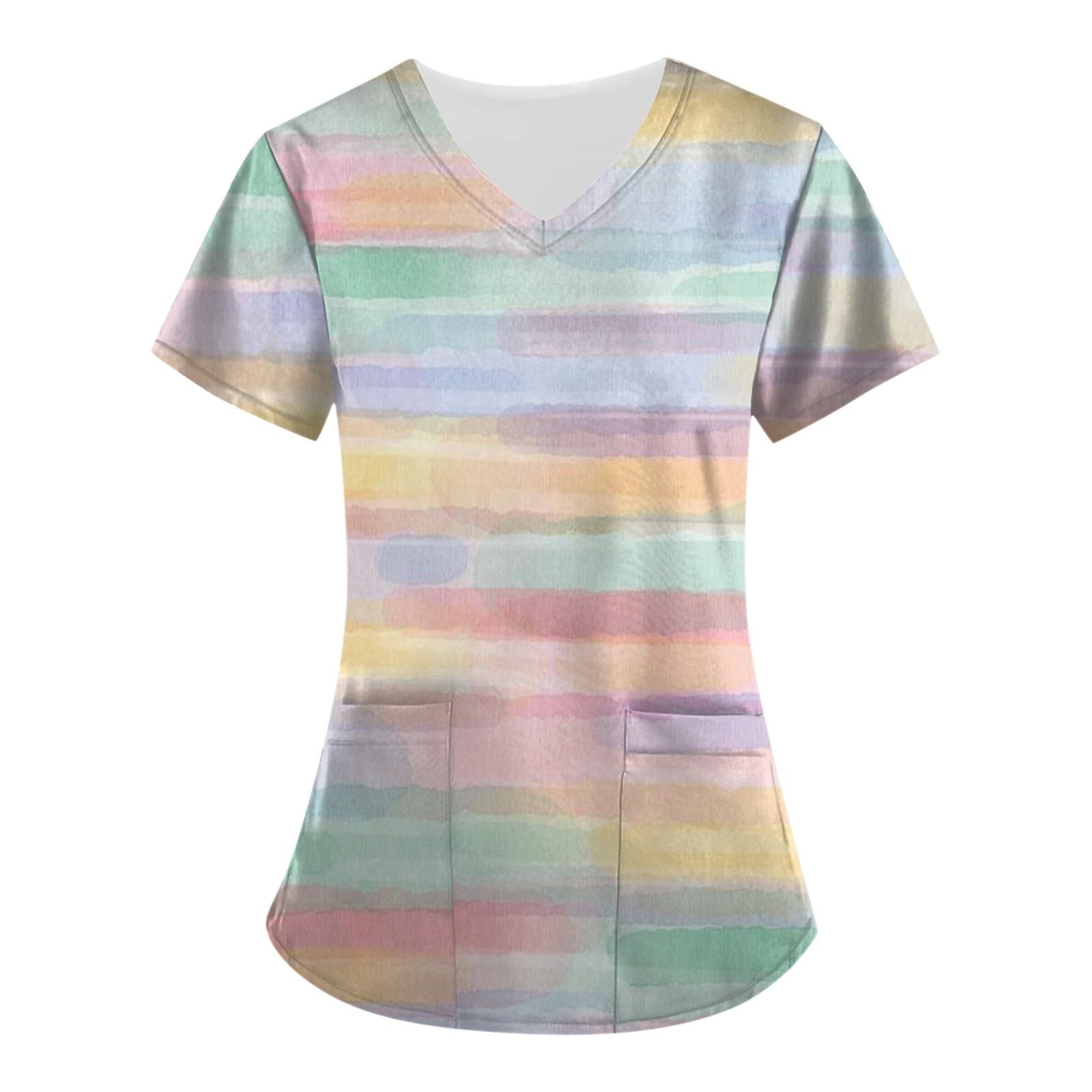 

Женский топ с короткими рукавами и v-образным вырезом с карманом и принтом Love ко Дню святого Валентина M