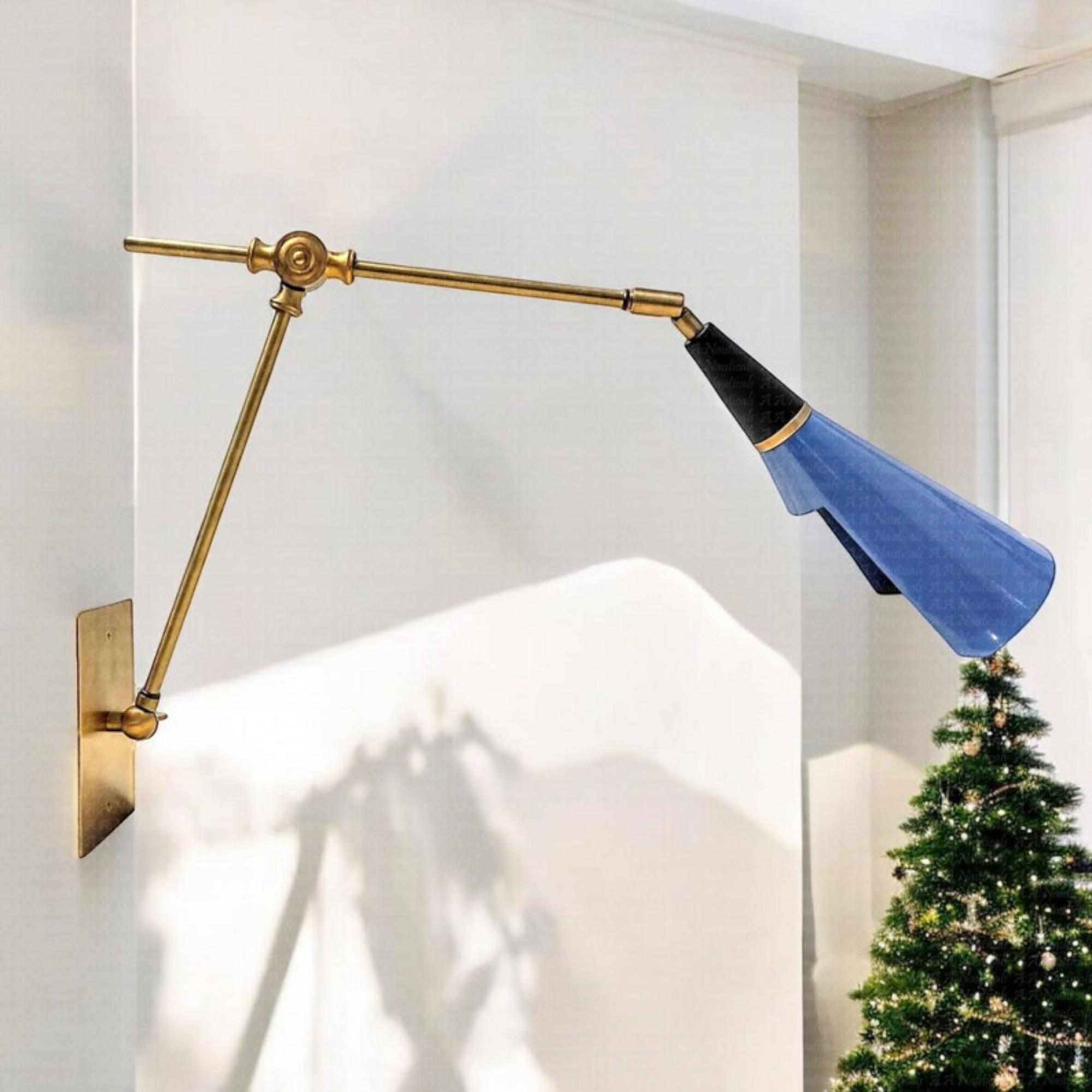 

Настенный светильник 1950-х годов середины века в форме конуса с прорезями, рождественский декор(Многоцветный и многоцветный, регулируемый кронштейн)