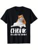 Funny Tuxedo Cat Daddy Father Gift Best Cat Dad Ever T-Shirt, Suitable for Unise
