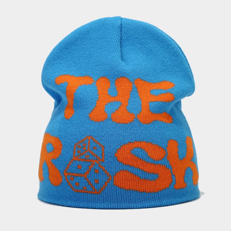 Y2K Fashion Trend Knitted Hat Men's Personality Hip Hop Jacquard Hat Women's Trend Street Ear Hat