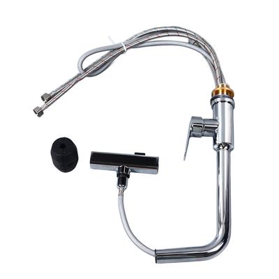 Kitchen Faucet with Pull Down Sprayer Stainless Steel 360 Degree Rotation Single Handle Sink Mixer