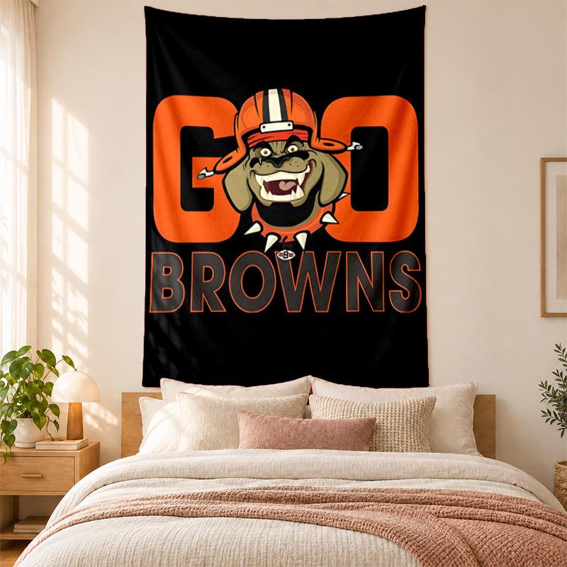 Cleveland Browns Tapestry Highquality for Decorating Living Room Bedroom Dorm Walls Ideal As Bedroom Wallart Orholiday Gift