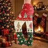 Women's Christmas Print Casual Pants with No Pockets for Holiday Lounging