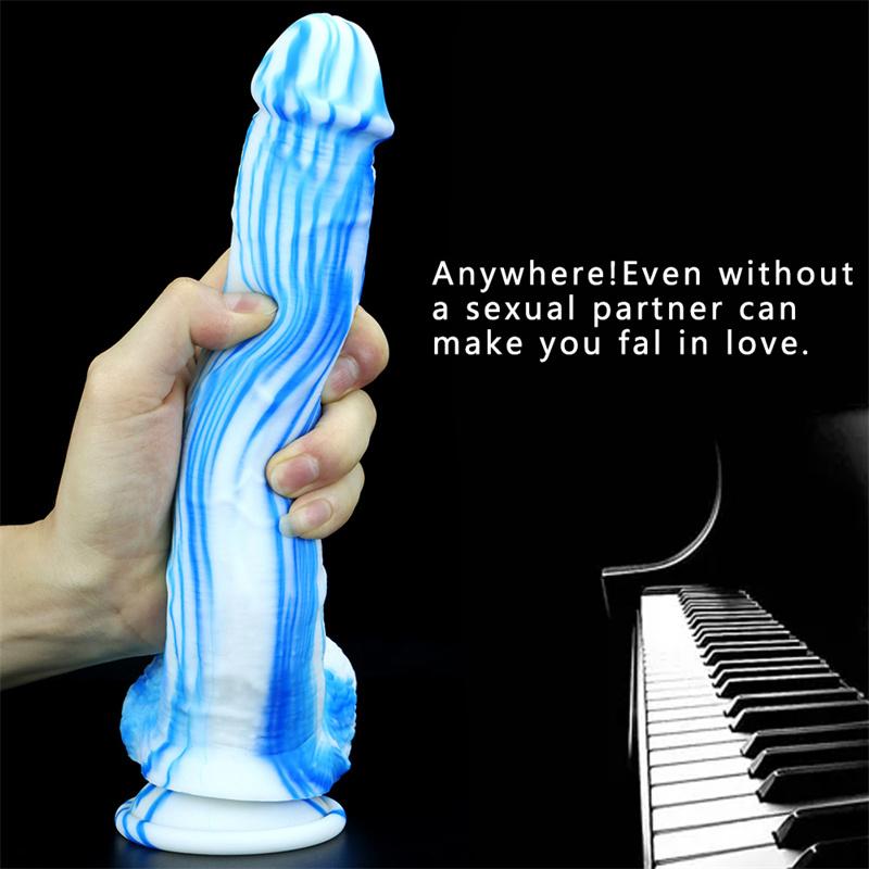 Female Mixed Color Liquid Silicone Simulation Penis Dildo Masturbation Device Anal Anal Plug Expansion Anal Big Penis