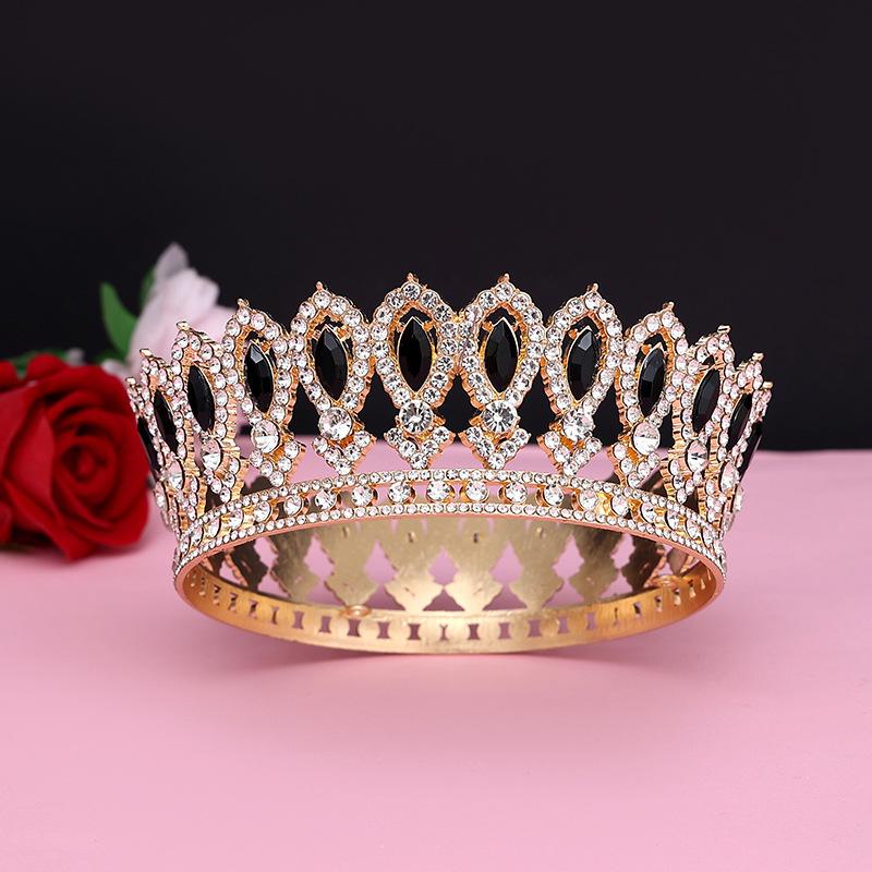 Men's Golden King's Crown Headwear Adult Birthday Crown Halloween Stage Opera Performance Unisex