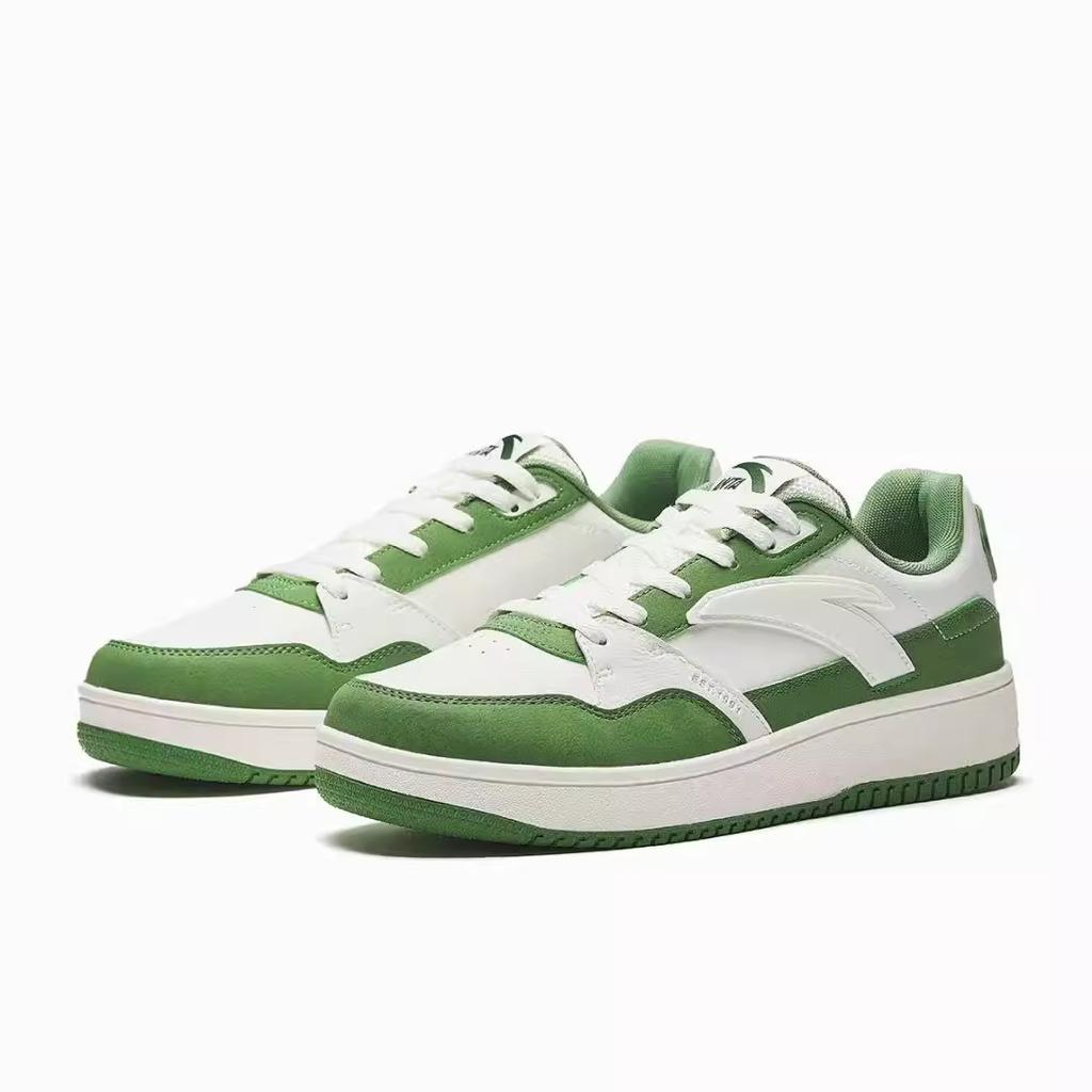 Anta 982 Retro Fashion Versatile Non-Slip Wear-Resistant Low-Top Skate Shoes Women sneaker White Green 122518063R-4