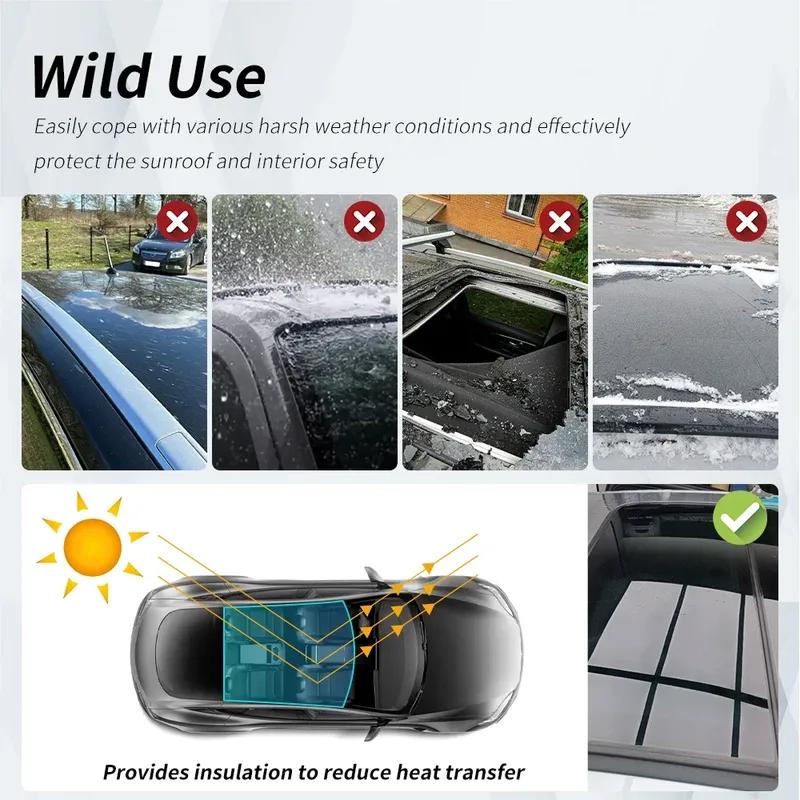 TPU Black Ice Armor Pre-Cut Sunroof Protection Film PPF for Tesla Model Y Juniper Model 3 X S Highland -2024 2025 2026 2027