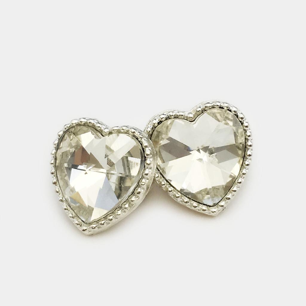 Silver Xiaoxiangfeng Love Button High-End Metal Button Jacket Clothing Accessories Versatile Button