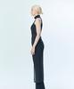 JINBARBIE Chiffon Turtleneck Goddess Long Sleeveless Black