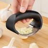 Stainless Steel Garlic Press & Masher with Manual Ring-shaped Peeler