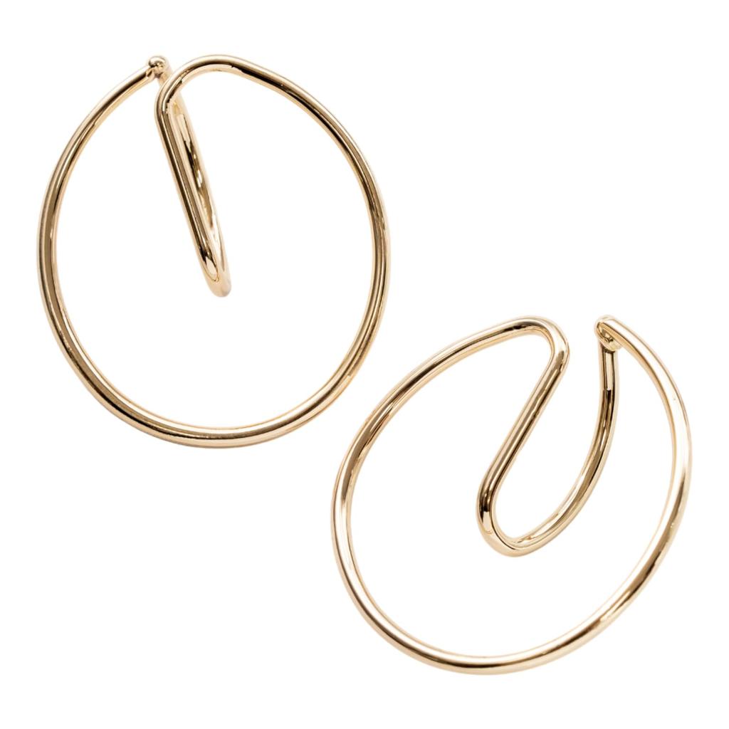 Ear Beauty Vortex Ear Cuffs, Set of 2, Large, for Both Ears (Gold)