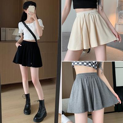 Shorts Women's Summer Sports Casual Wide Leg Pants Anti-light Elastic High Waist Skinny Pants