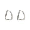925 Silver Geometry Earrings For Women Piercing Wedding Luxury Quality Chrome Elegant Jewelry Trend Money 925