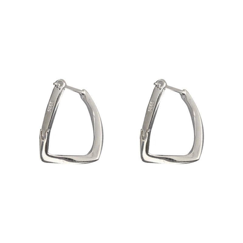 925 Silver Geometry Earrings For Women Piercing Wedding Luxury Quality Chrome Elegant Jewelry Trend Money 925