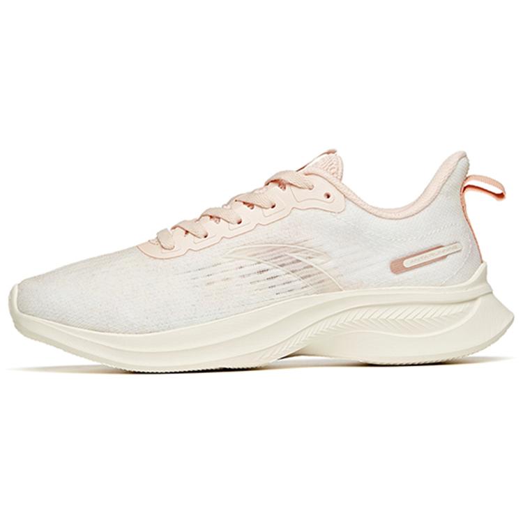 

New Anta Cushioned Anti-Slip Wear-Resistant Breathable Lightweight Low-Top Running Shoes Women s White Pink 122235570S-3 36.5
