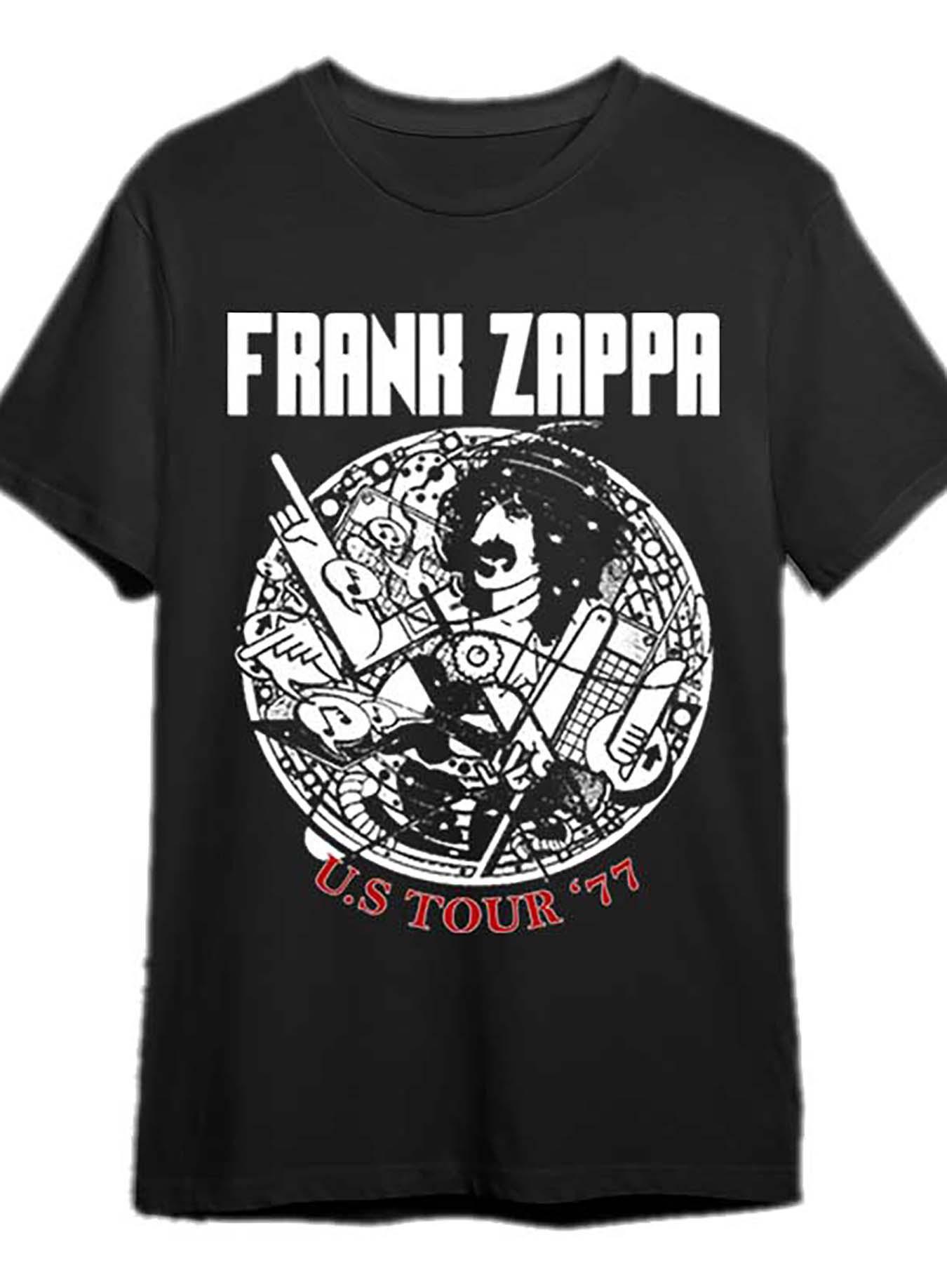 

Frank Zappa US Tour 77 Graphic T-Shirt 100% Cotton O-Neck Short Sleeve Summer Casual Mens T-shirt Streetwear - Men s Summer ... S разноцветный