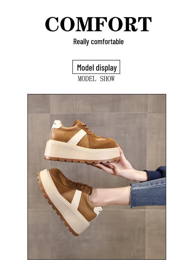 Thick-Soled Women's Platform Casual Sneakers - 2025 Autumn Chunky Soft Sole Trainers