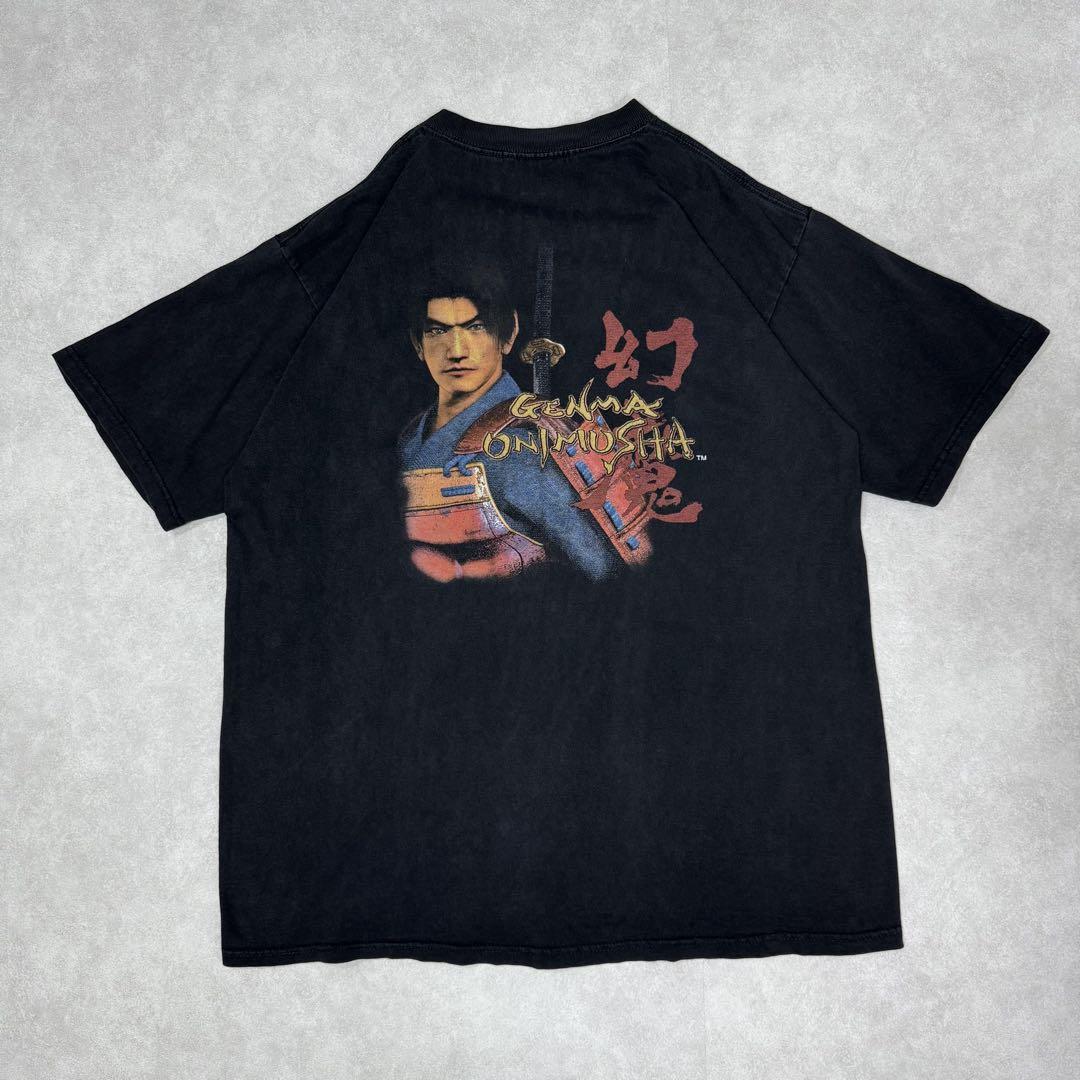 

[Б/У] Винтажная футболка с коротким рукавом Onimusha 00-х, игра, аниме, Capcom, черная, часть 1