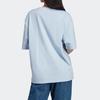 Adidas Logo Letter Print Round Neck Short Sleeve T-Shirt Women T-Shirt Blue IL9624