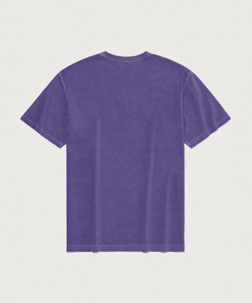 CHAMPION Big Logo Pigment Short Sleeve T-Shirt Purple