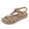 Fashion Summer 2025 New Soft Bottom Flat Sandals For Women Versatile And Fashionable Elastic Straps, Lightweight Sandals Casual
