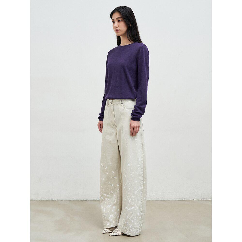 Anggae Back Rushed Pullover Violet