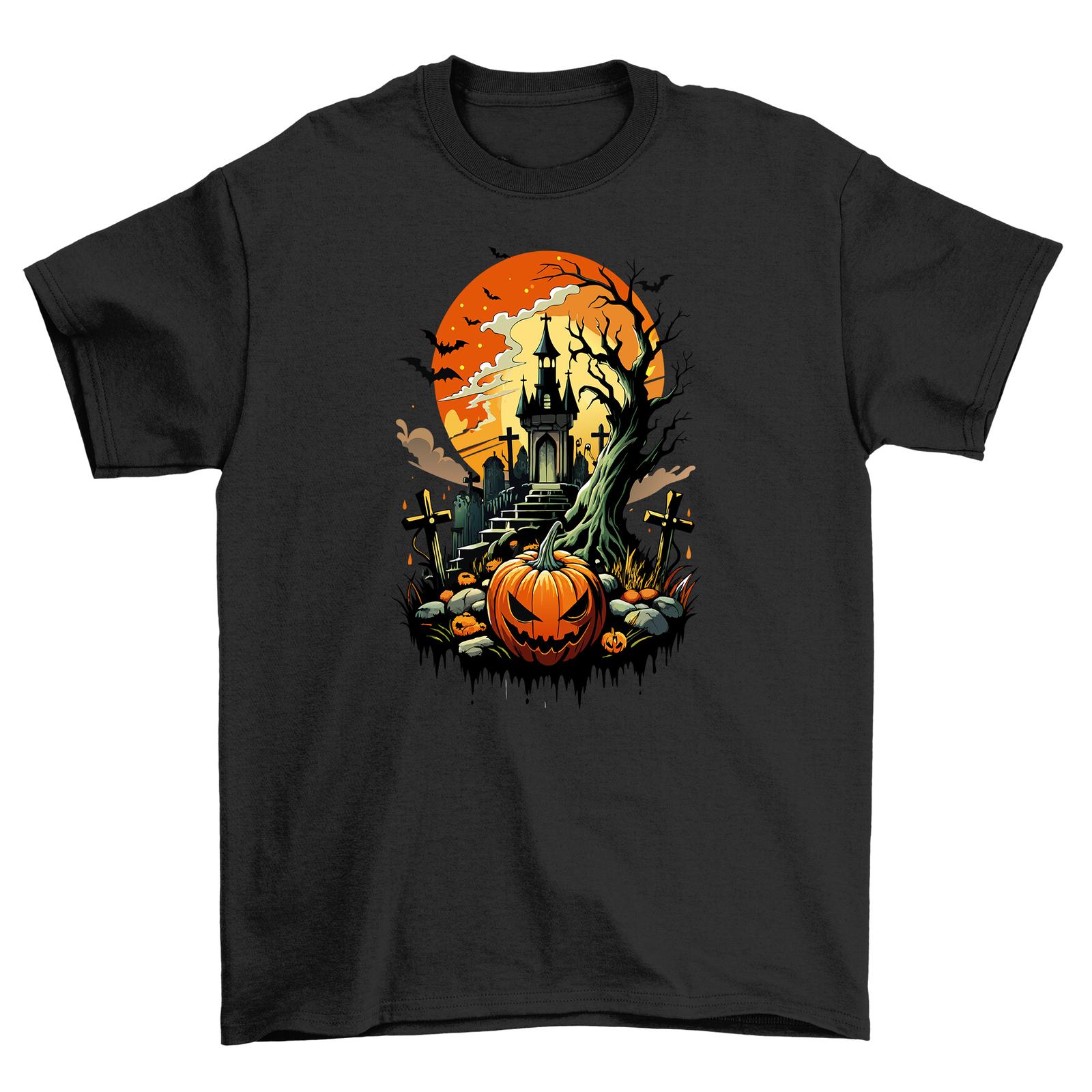 

Halloween_288 Jack-o-lantern shirt - Spooky and Fun! Funny T-Shirt Mens Womens Tees Top with Unisex Des L