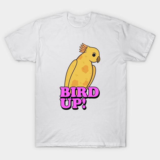 Men Black Print T-shirt Bird Up! No-Cut Transfer Paper Print Cotton Tshirt L белый