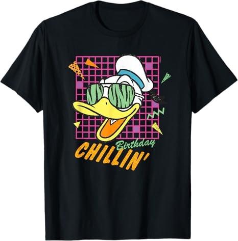 Donald Duck Retro 1980s Birthday Chillin TShirt S
