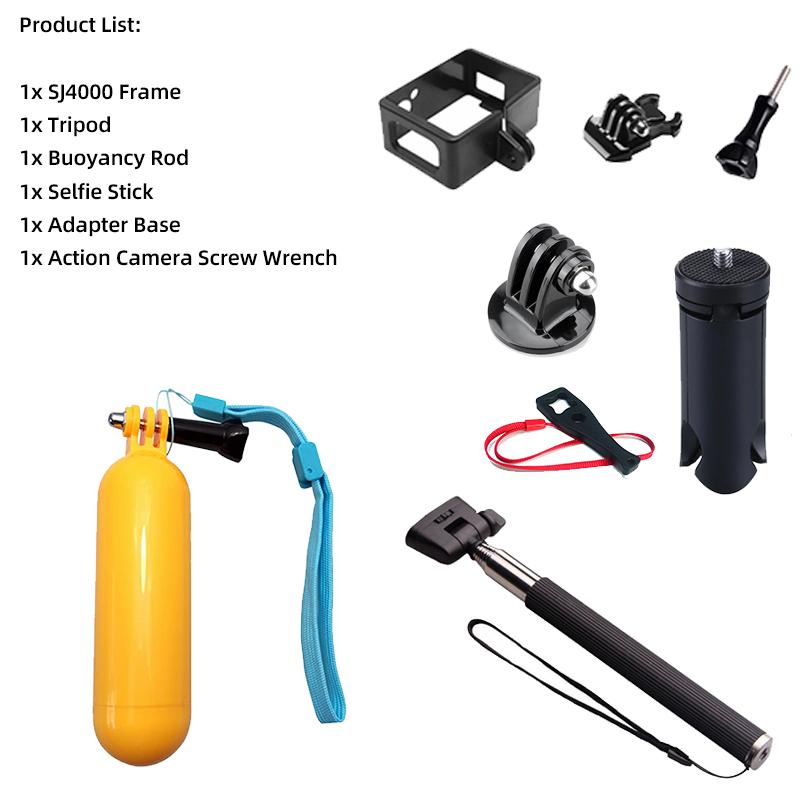 For SJCAM SJ4000 Frame Tripod Selfie Stick Buoyancy Stick Suit For SJCAM SJ4000 SJ4000 WIFI SJCAM SJ4000AIR Action Camera