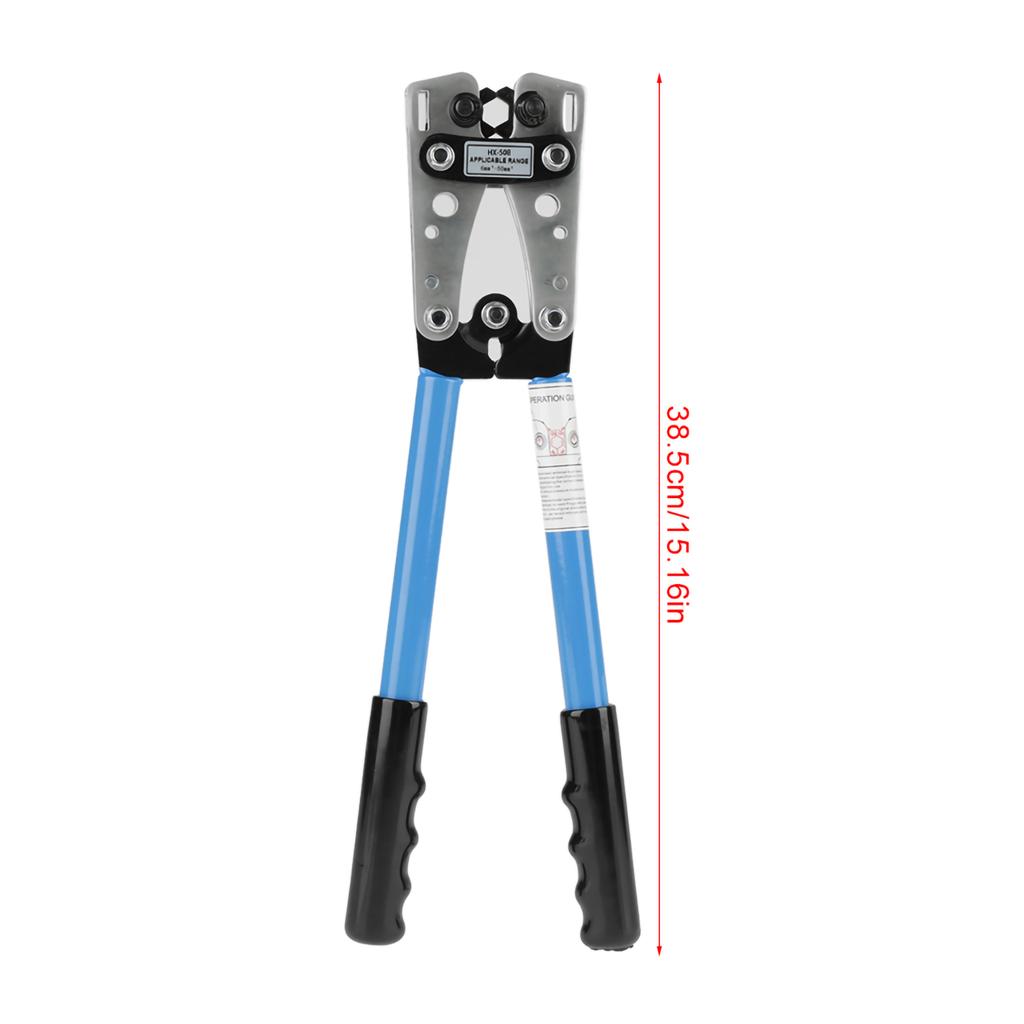 6   50 mm HX 50B Plug Terminal Crimping Tool Cable Wire Lug Hex Terminal Crimper(Blue)