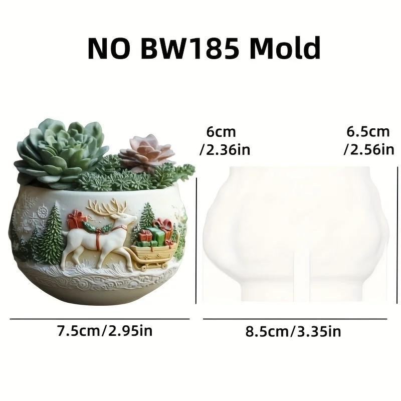 Mushroom Vase Resin Silicone Mold Christmas Decor Mushroom Flower Pot Concrete Mould Christmas Gift Mushroom Vase Gypsum Molds