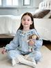 86010 Mädchen Spitzen-Pyjama-Set - Frühjahrs-Kollektion 2026 Klasse A Reiner Baumwollstoff