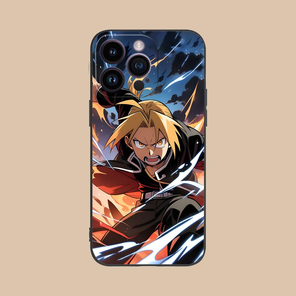 

Fullmetal Edward Elric Phone Case for iPhone 17 16 15 14 13 12 11 X XR XS 8 7 Air Pro Max Plus Mini Soft TPU Shockproof Cover iPhone 7 Plus