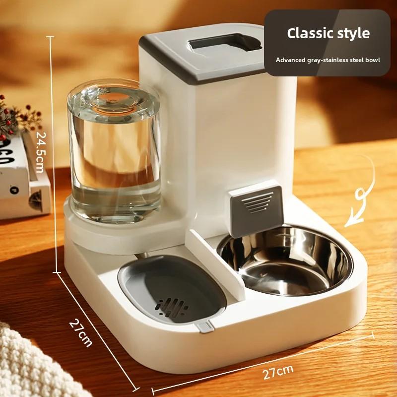 Automatic Cat Feeding and Water Feeding Device  Dog Bowl  Cat Basin  2-in-1 Water Dispenser  Cat Bowl Pet Supplies