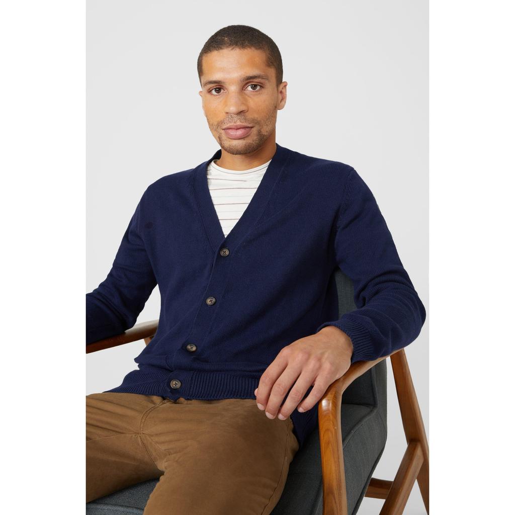 Maine Mens Knitted Cotton Cardigan