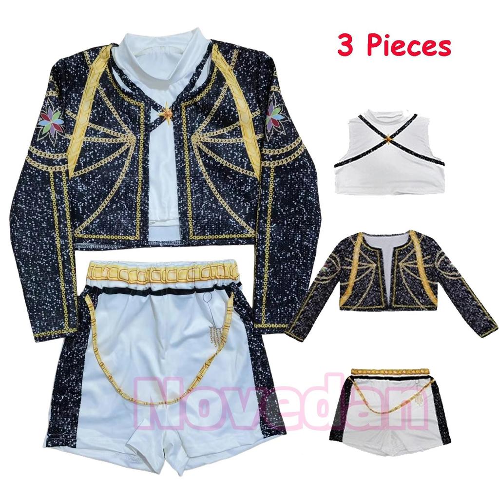 Golden Kpop Demon Hunters Rumi Mira Zoey Cosplay Costume Kids Girls Birthday Party Halloween Stage Performance Clothes