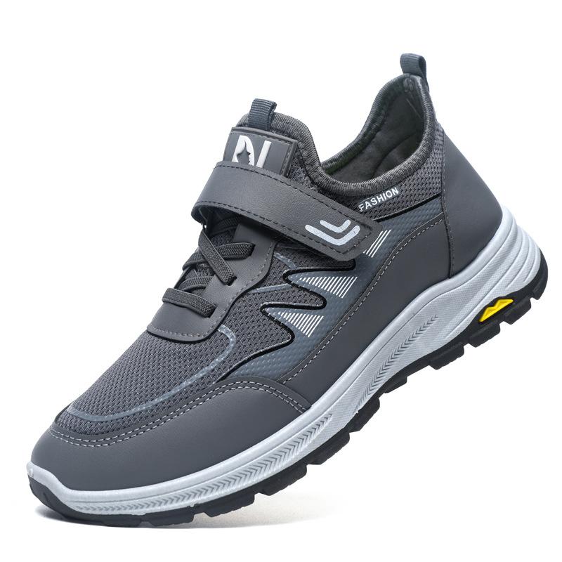Middle-aged walking shoes for men and women, breathable cloth surface, parents, sports and leisure, flat-bottomed comfortable travel shoes