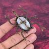 Rainbow Moonstone Pendant Copper Wire Wrapped Jewelry Beetle Gemstone Pendant