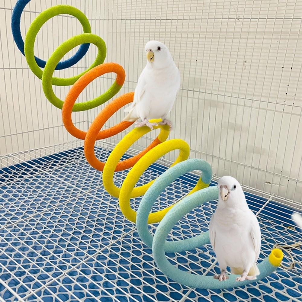 Non-slip DIY Bendable Perch for Birds Cotton String Snake Climbing Rope Cage Enrichment