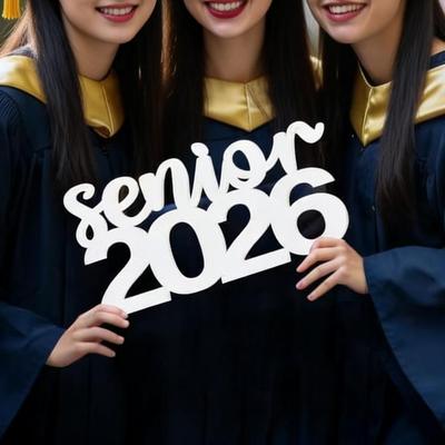 Senior 2026 Sign Class Of 2026 Photo Prop Graduation Table Centerpiece For Senior Night Decor School College Grad Party Supplies