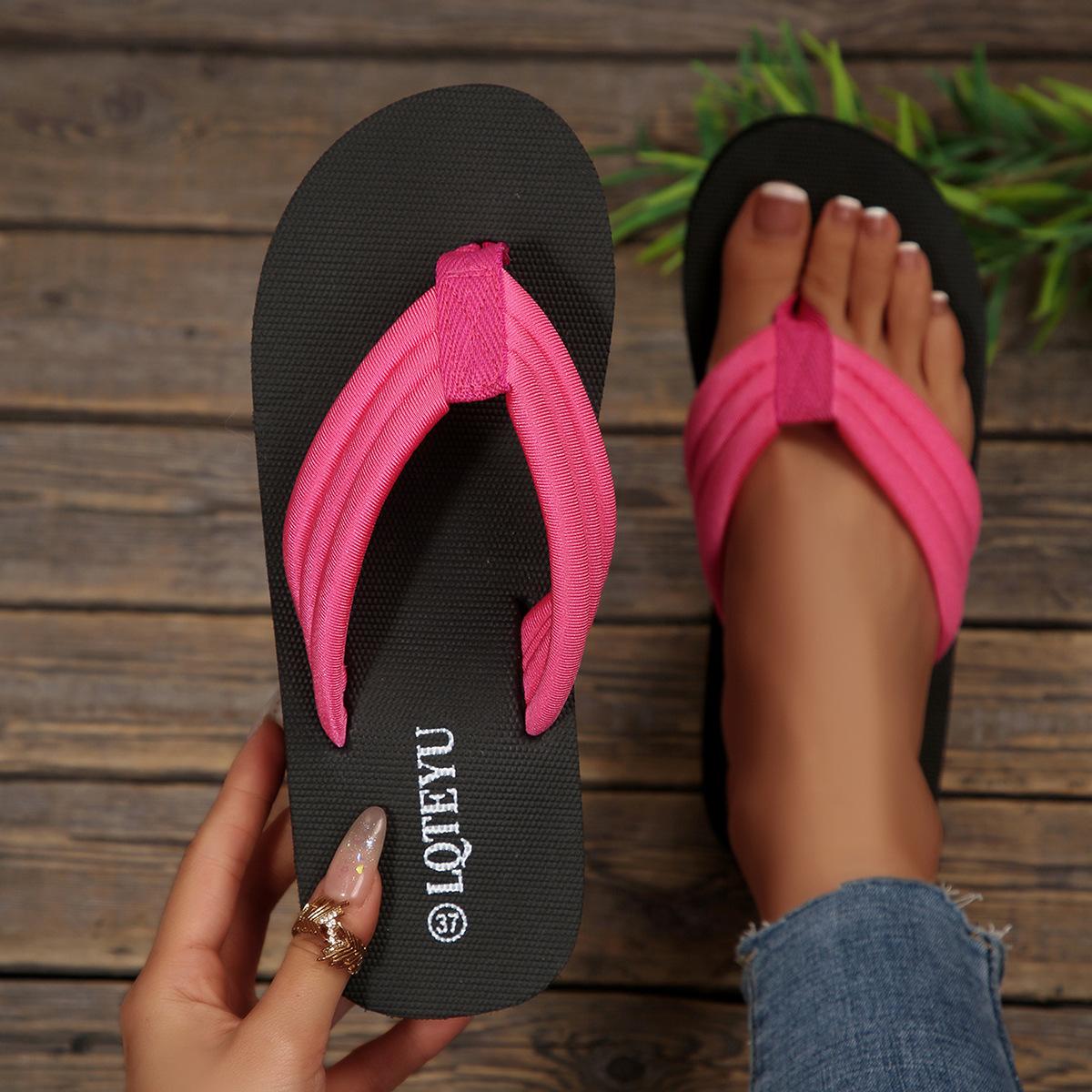 Simple and Casual Thick-soled Women s Shoes - New Style Beach Flip-flops 36