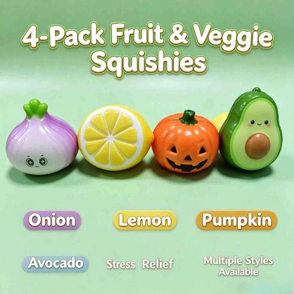 Simulated Fruit Vegetable Fidget Toy Slow Rebound Squeeze Toy Pinch Toy Squishy Toy Relaxing