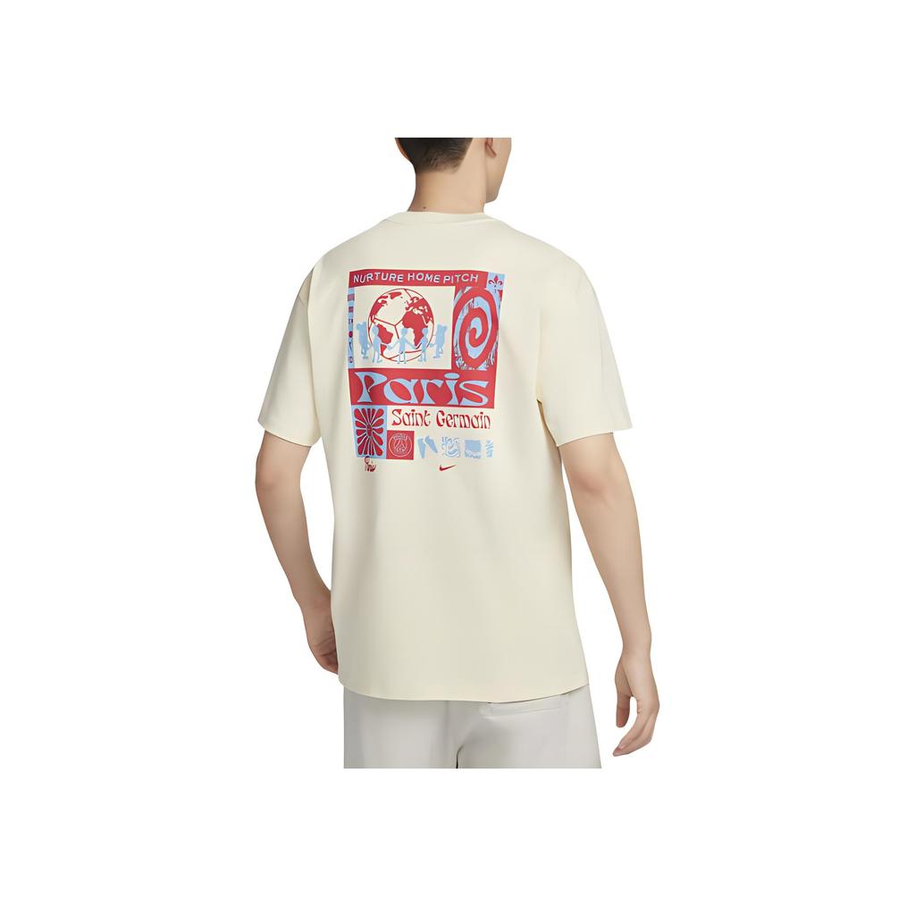 Nike Paris Saint Germain Mens Football Crew Neck Short Sleeve T-Shirt Men T-Shirt Coconut FZ8729113