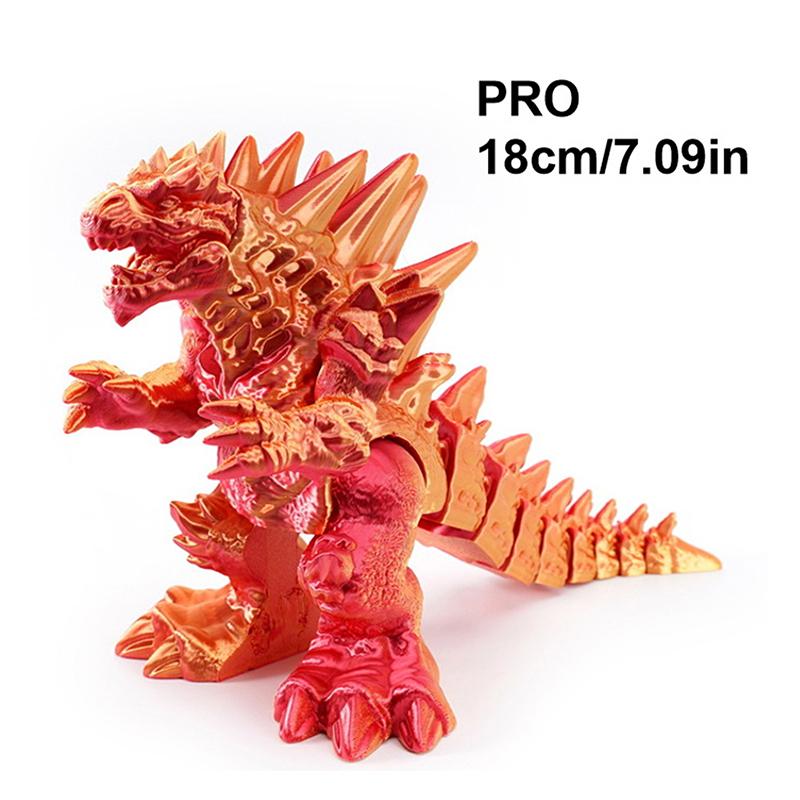 Jucărie Decorativă Dragon cu Articulații Mobile Poate Sta Model Dinozaur Gură Mare Fosilă Dragon Tyrannosaurus Rex Imprimare 3D