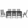 Garden Dining Set 9 pcs Anthracite Powder Coated Steel