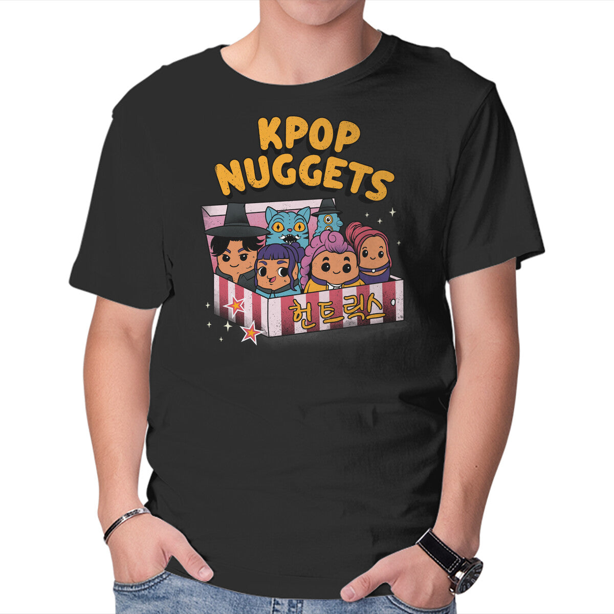 Unisex Crew Neck T-Shirt Kpop Nuggets Graphic Short Sleeve Casual Tee XXXL