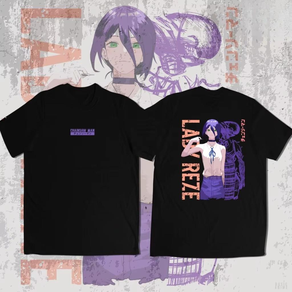 

Anime printed short sleeved T-shirt, retro men s and women s casual loose streetwear top 5XL