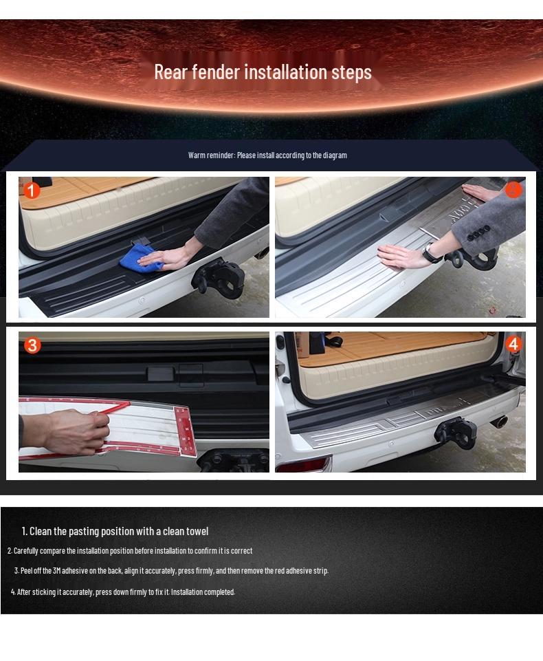 07-18 Pajero V97V93 Rear Bumper & Tailgate Protector